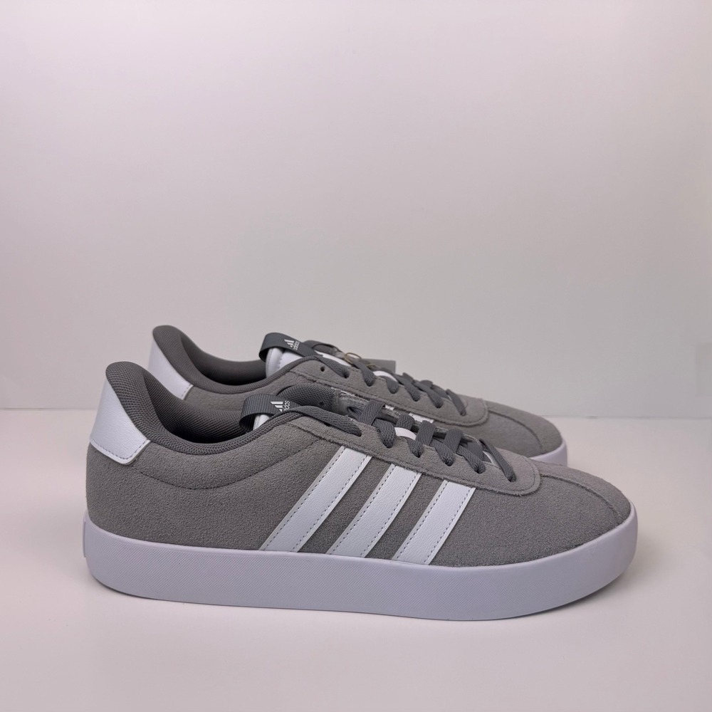 Adidas VL Court 3.0 Sneakers Men's Size 9 Gray Suede/ White ID6276